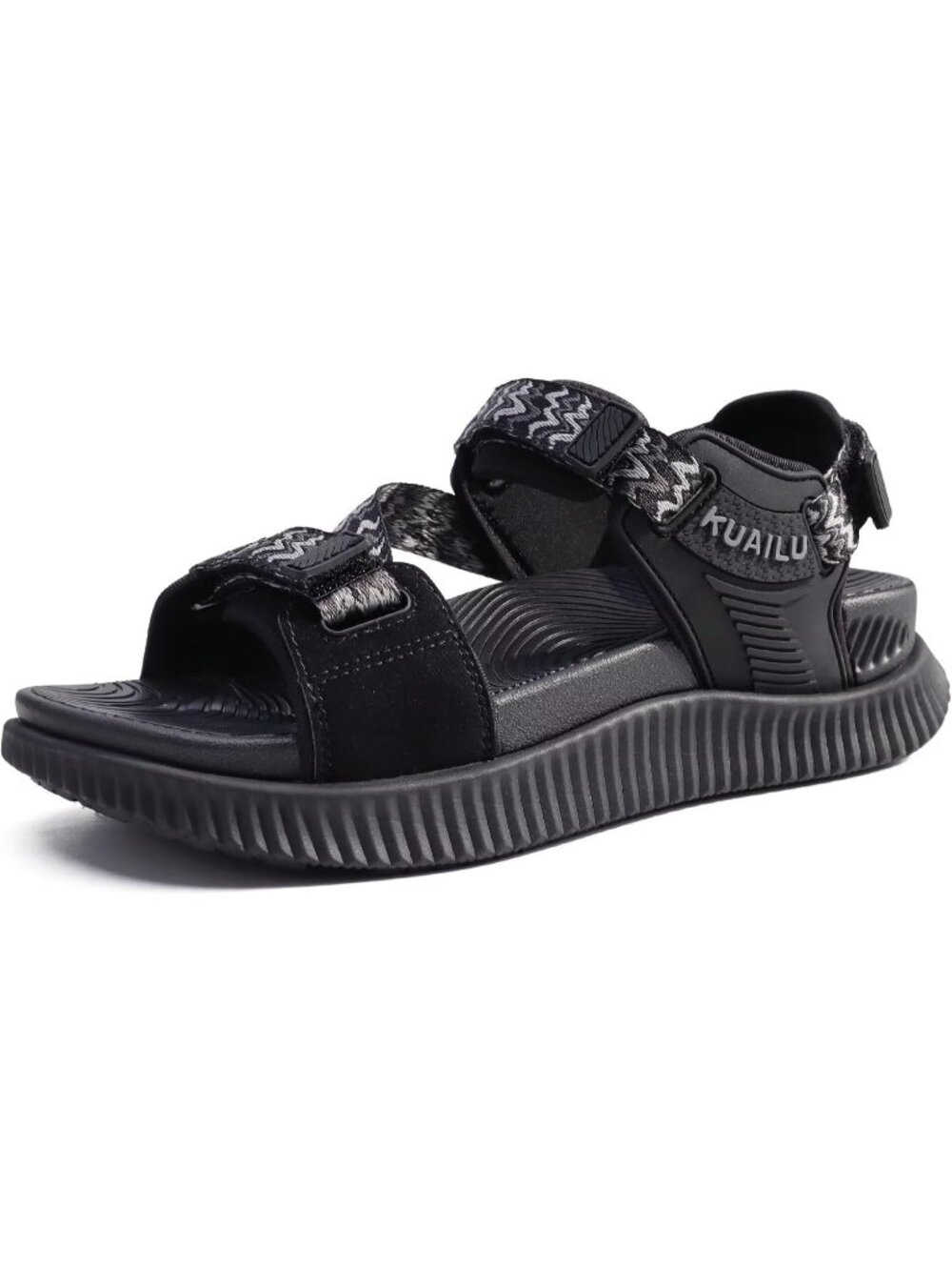 🆕Women's All Blac Orthopedic Walking Sandals with Arch Support Recovery Cushion